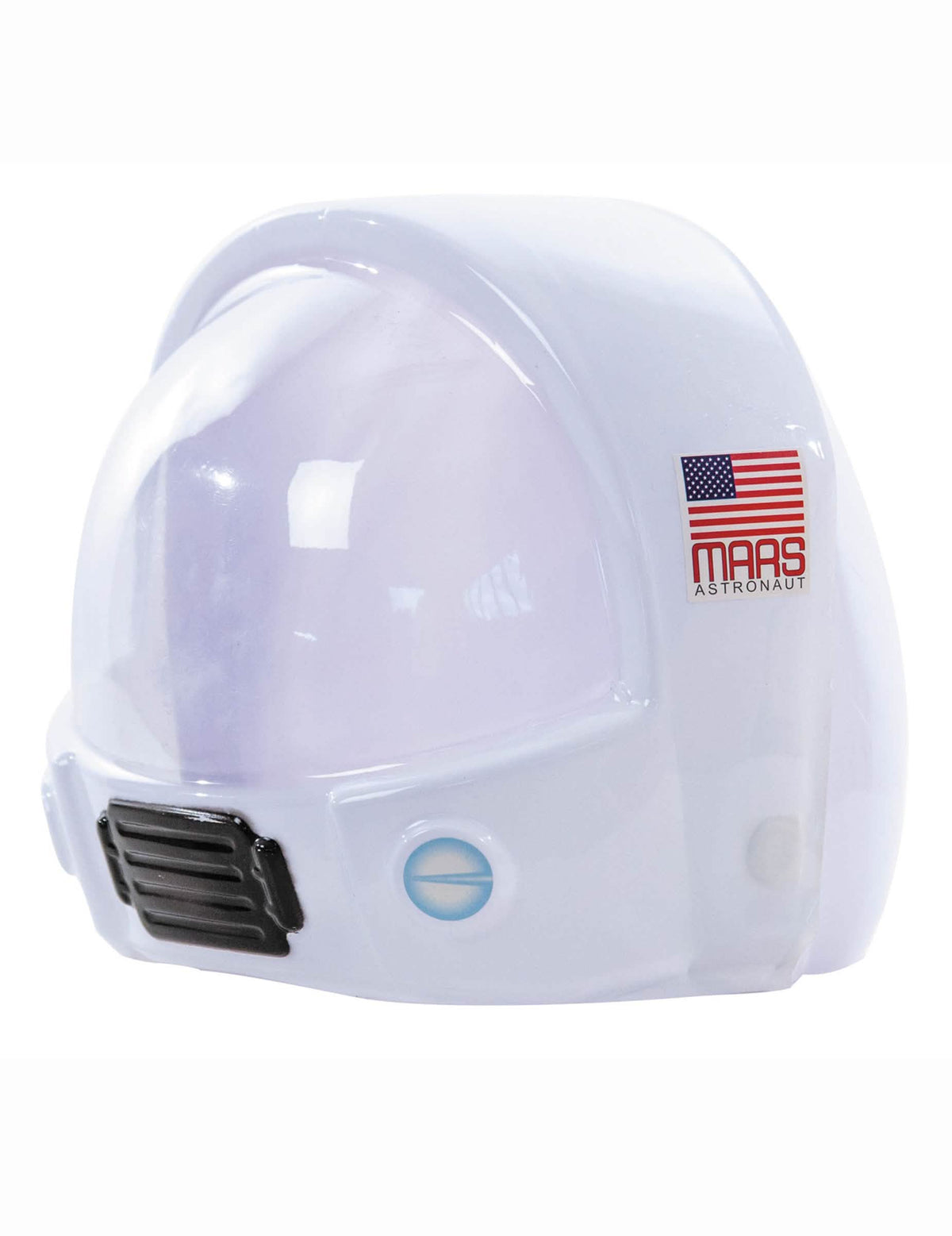 Casco de espacio para adulto blanco en plástico con visera transparente