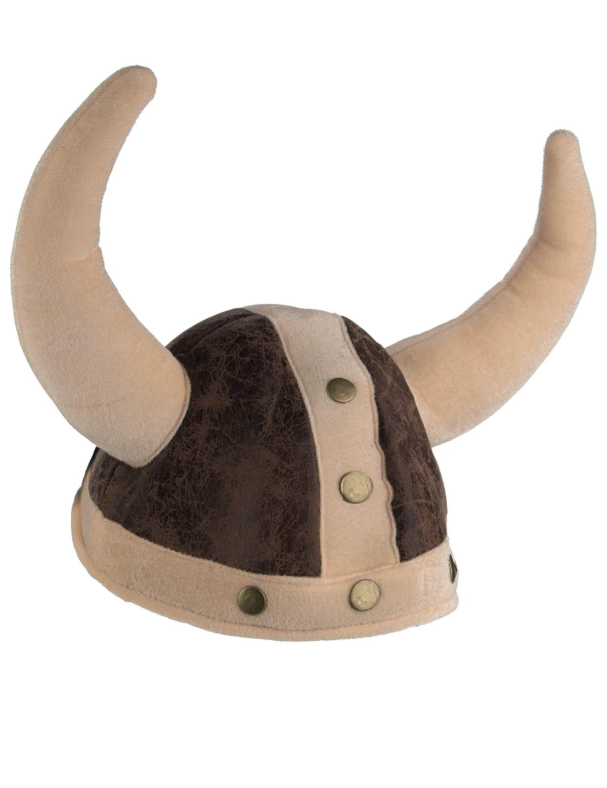 Vista frontal del casco vikingo blando para adulto