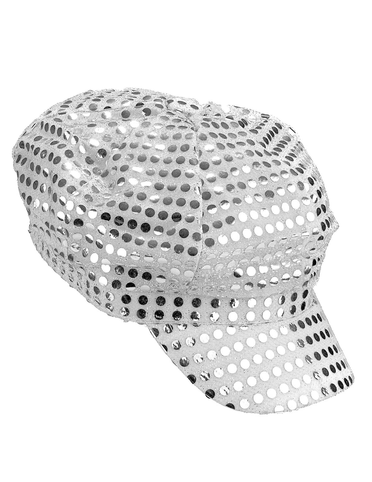 Gorra plateada estilo disco