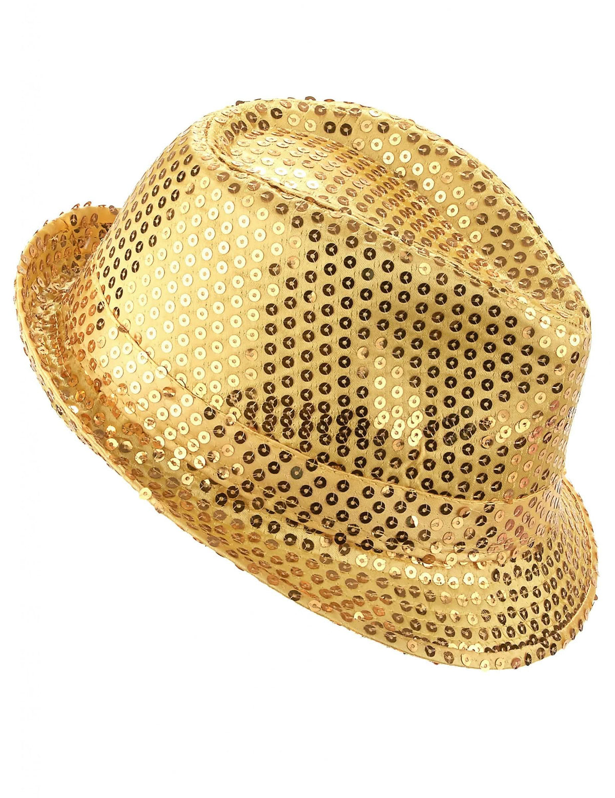 Sombrero de lentejuelas dorado adulto