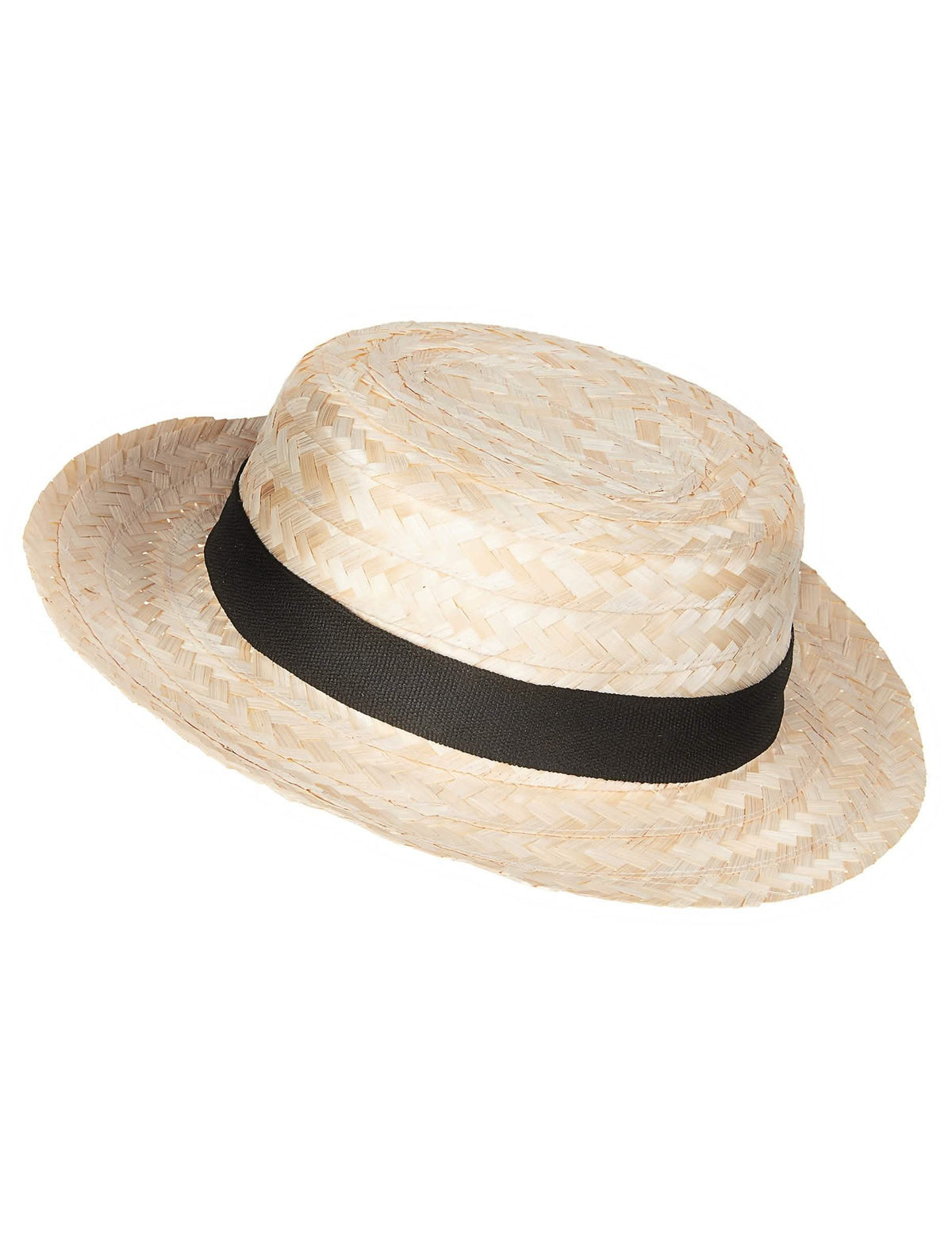 Vue de profil du chapeau canotier