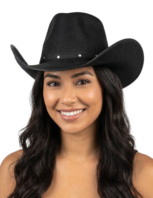 Sombrero vaquero negro para adulto