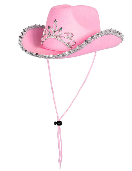 Détail du cordon de serrage du chapeau de cowgirl princesse
