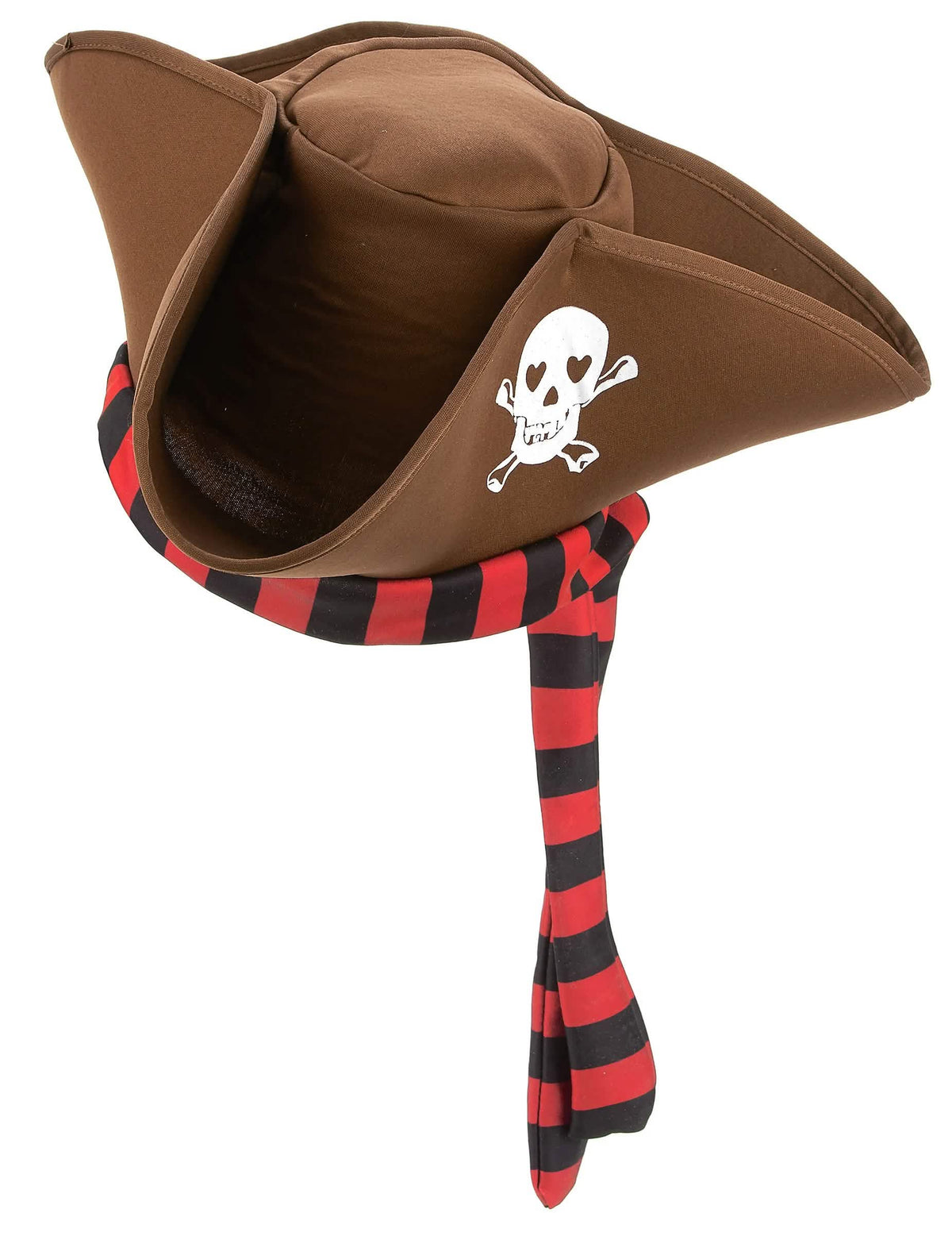 Vista superior del sombrero de pirata para adulto
