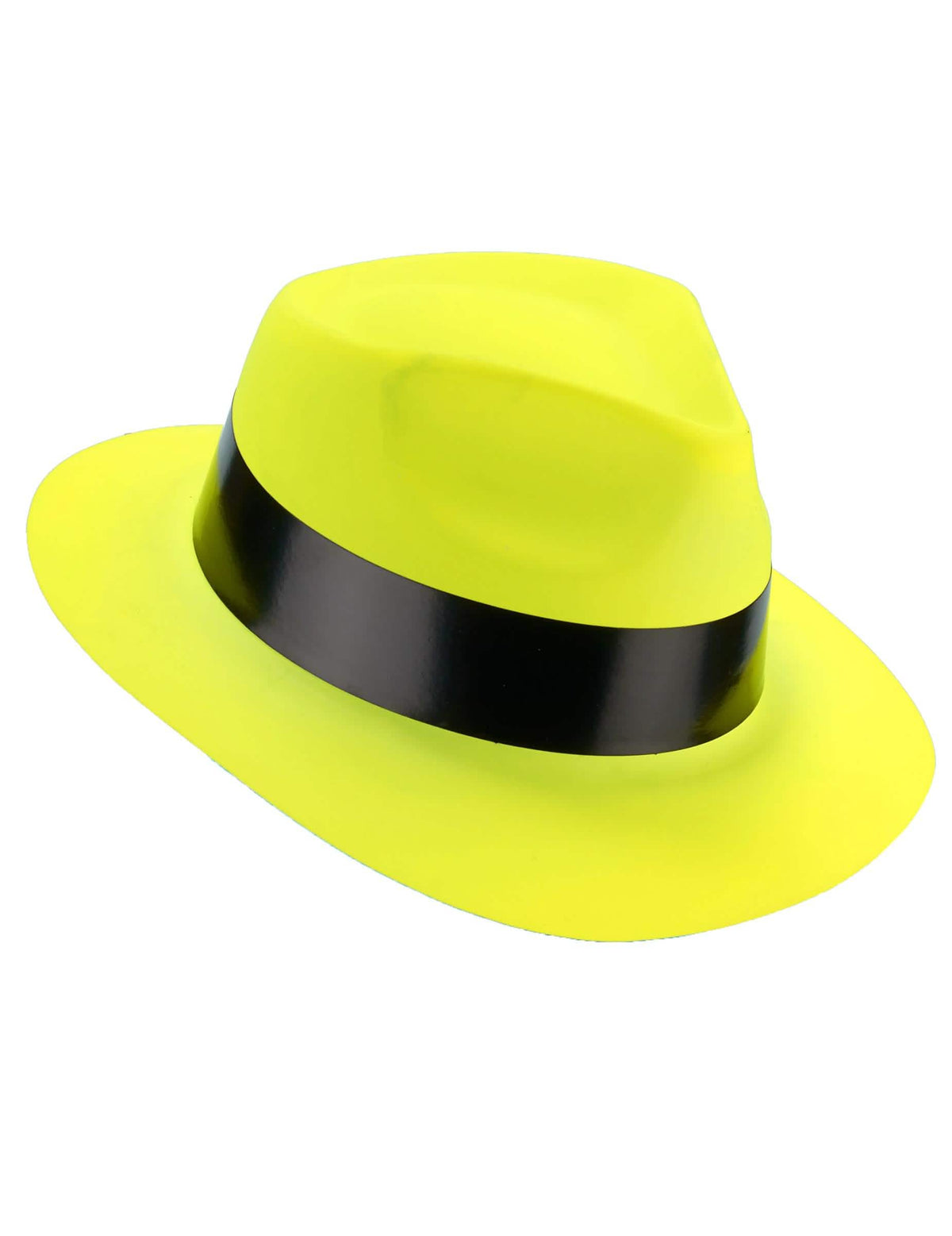 Vista de perfil del sombrero de gánster