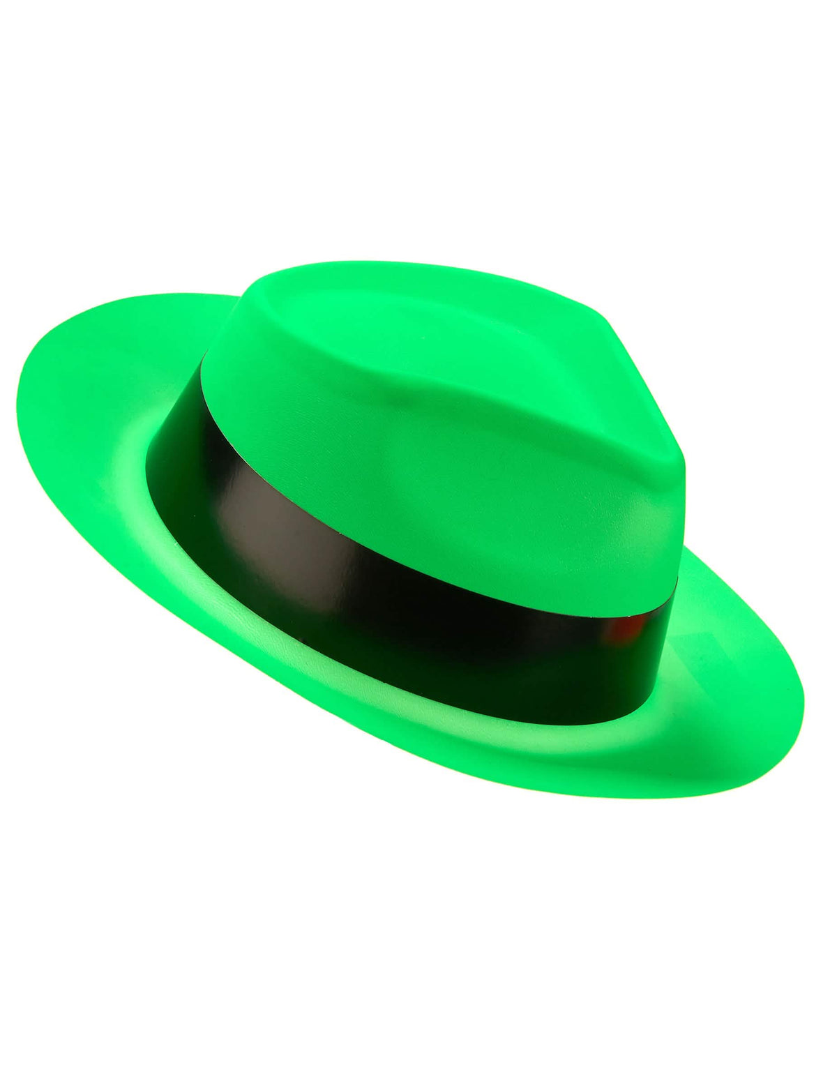 Sombrero de Gánster verde fosforito adulto