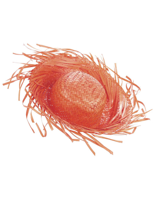 Sombrero Hawái naranja adulto