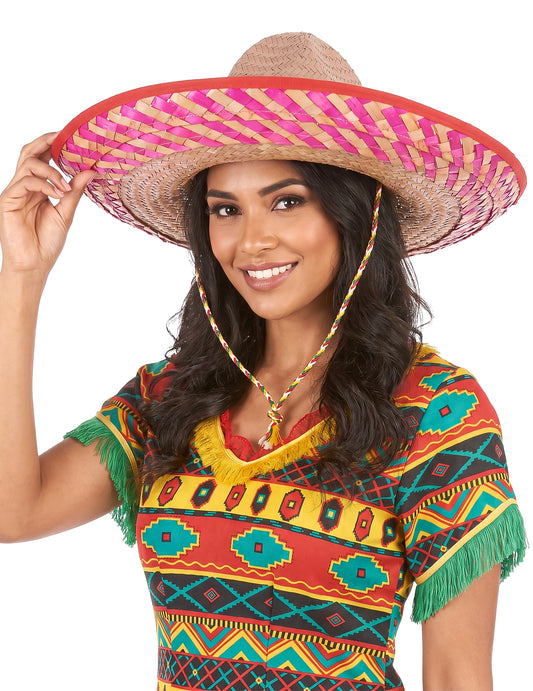 Sombrero mexicano adulto paja