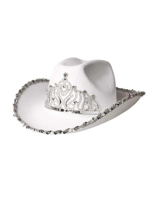 Vue de profil du chapeau princesse cowboy pour femme