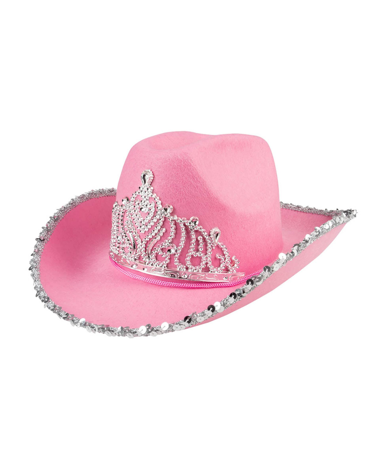 Vista de perfil del sombrero de princesa vaquera