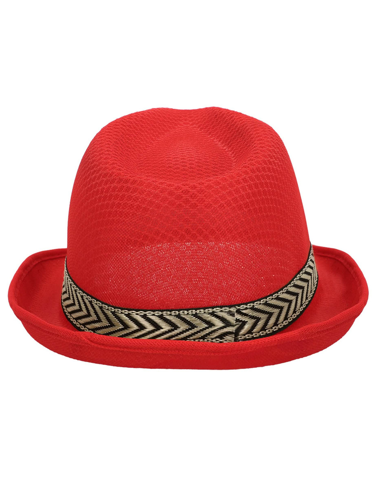 Sombrero borsalino disco rojo para adulto