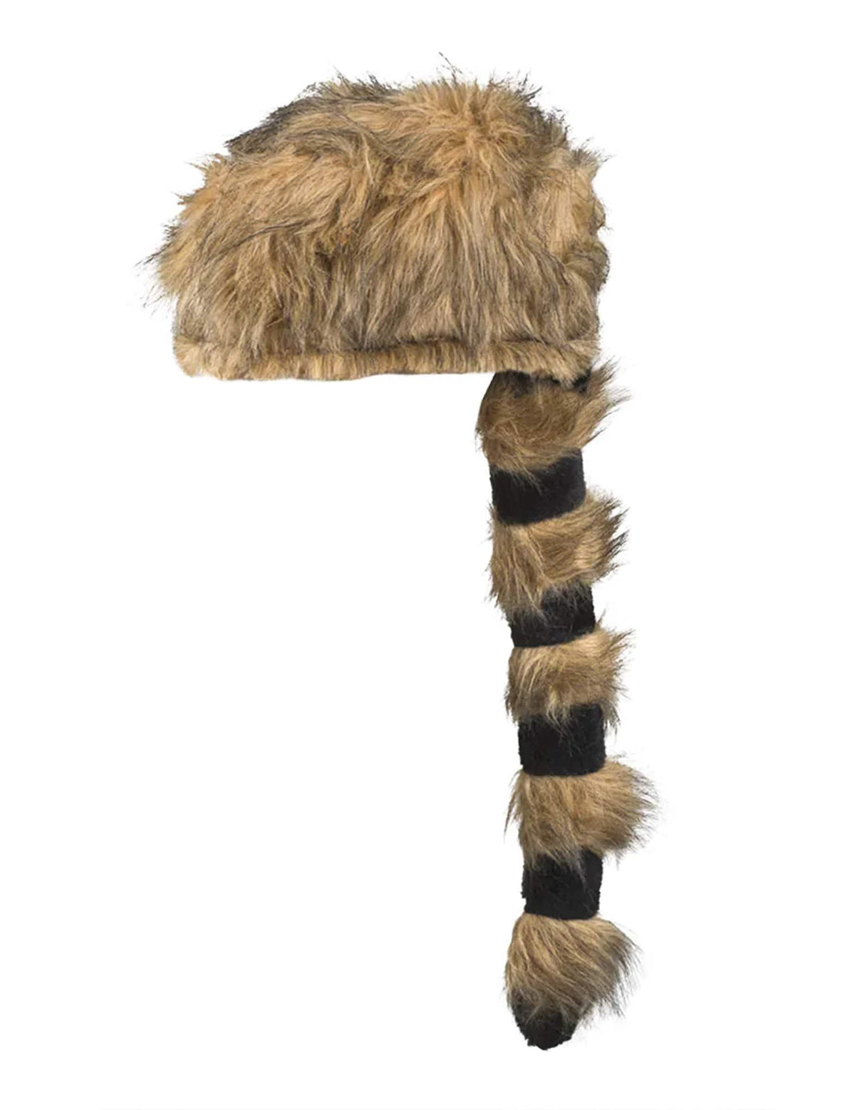 Vista de perfil del sombrero de trampero