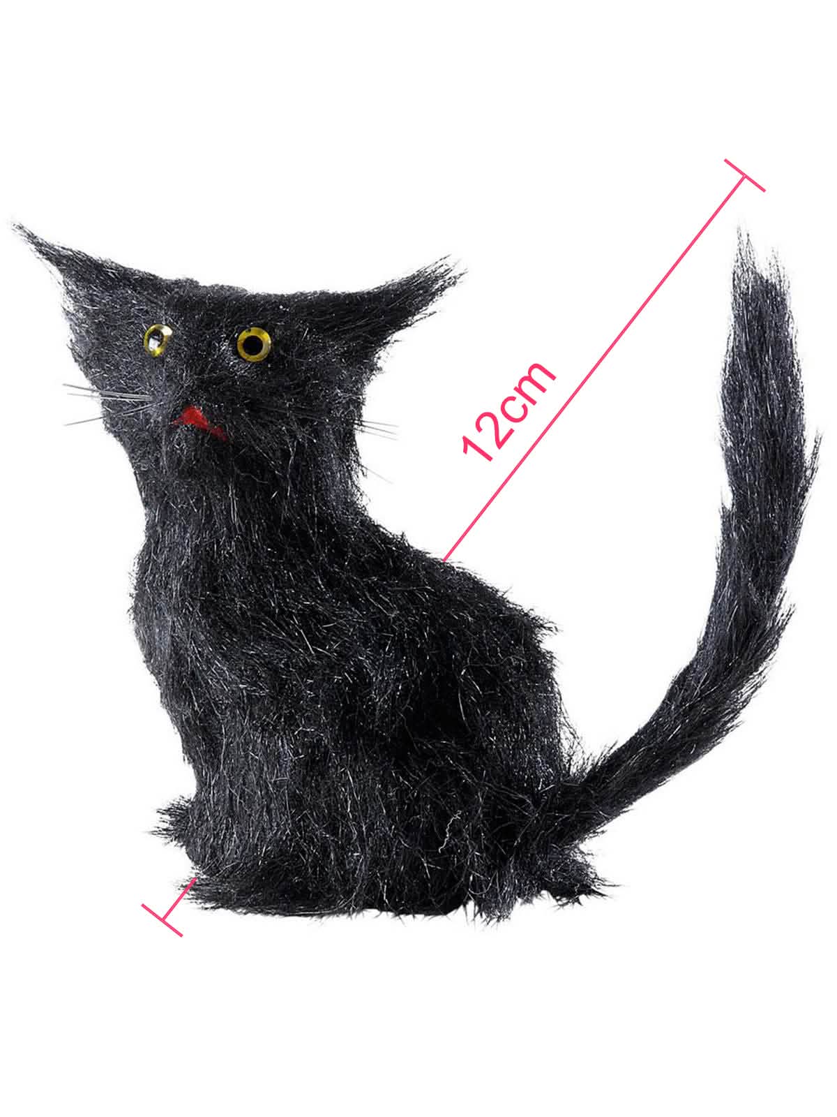Dimensiones del gato negro halloween para decoración