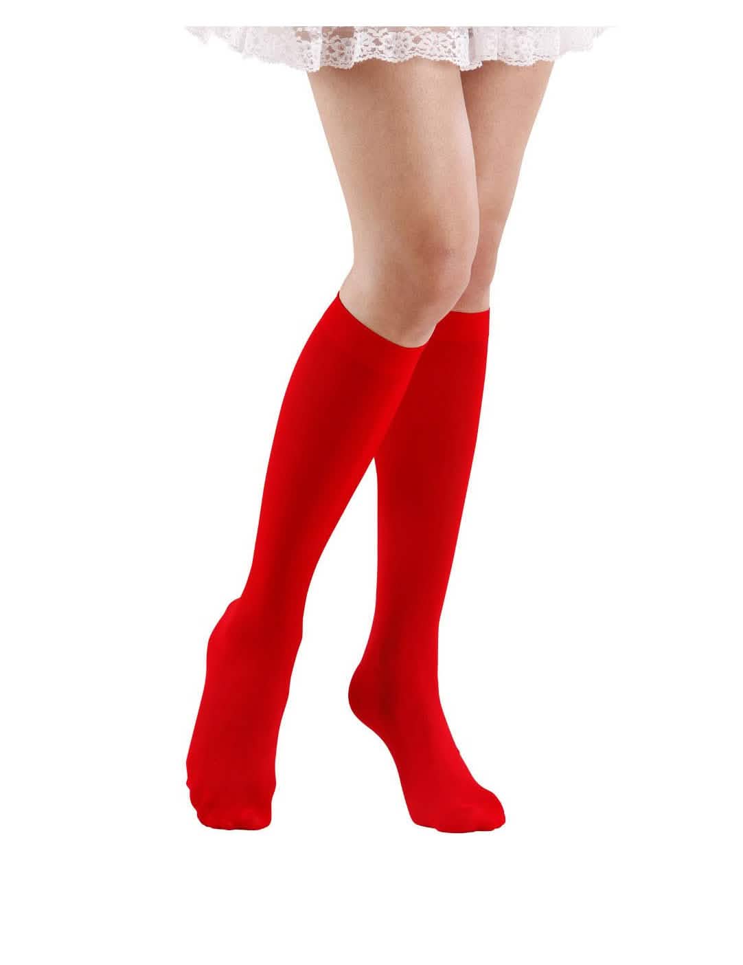 Calcetines largos para adulto rojos
