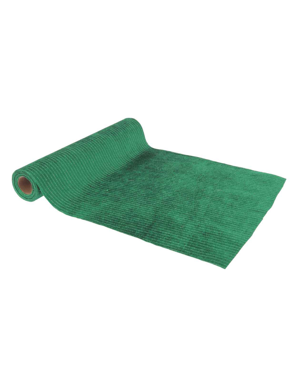 Camino de mesa rayas brillantes terciopelo verde oscuro y plata 28 cm x 3 m