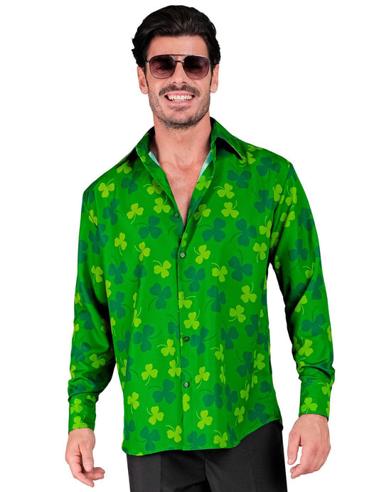 Camisa de San Patricio con tréboles para hombre
