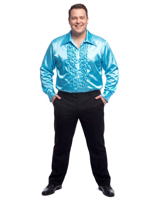 Camisa disco azul claro hombre