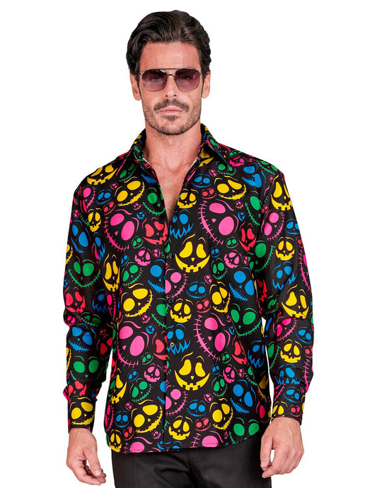 Camisa fantasma fluorescente para hombre