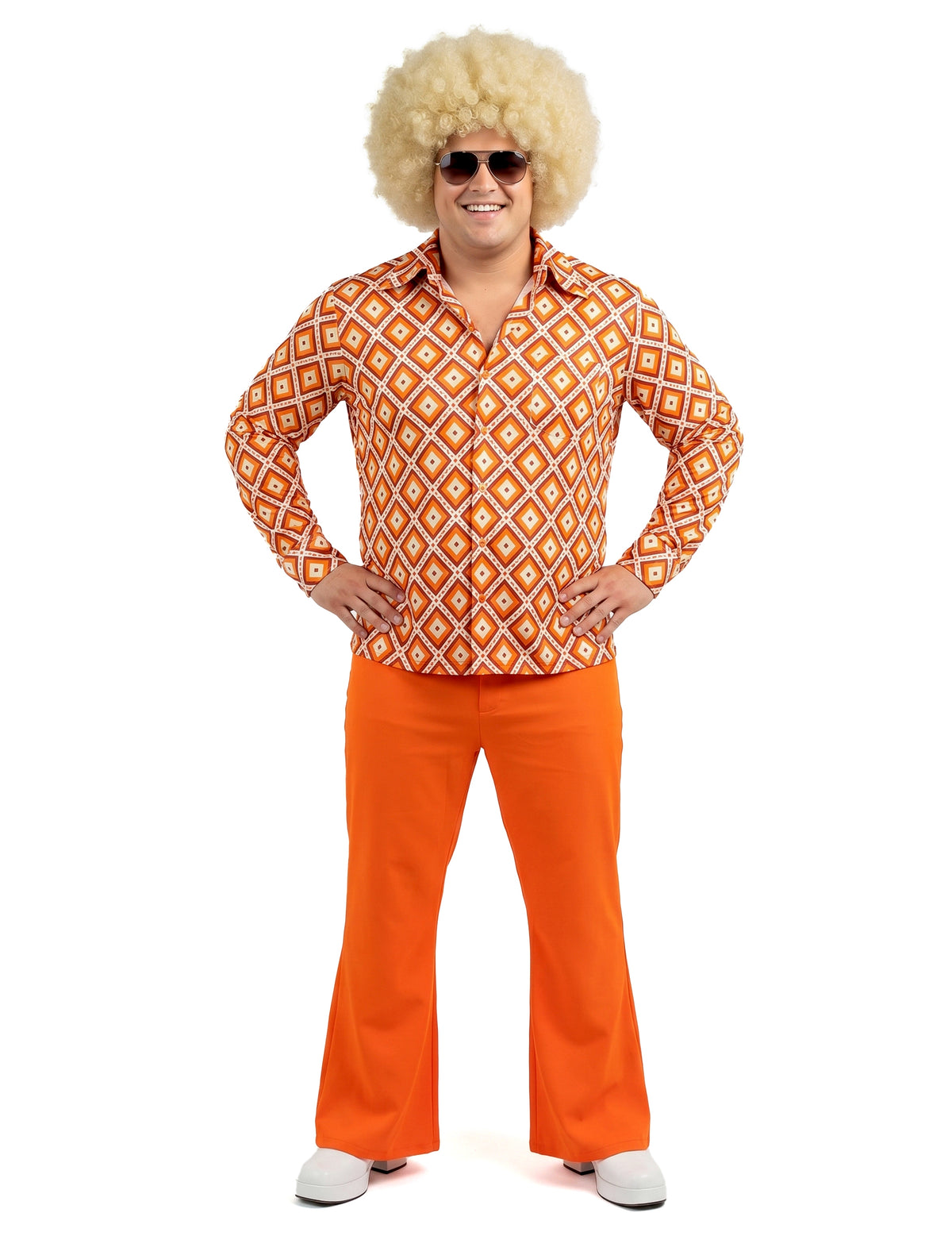 Camisa groovy retro años 70 hombre