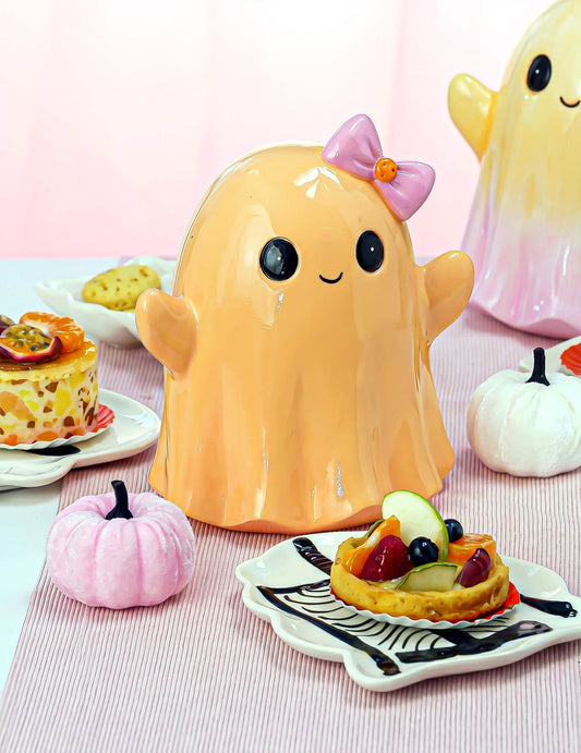 Calabaza efecto terciopelo blanco 7 cm