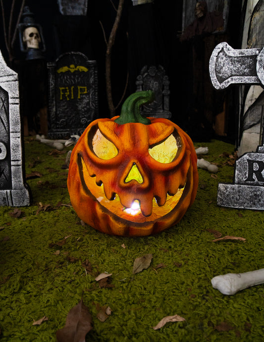 Calabaza aterradora luminosa 33 cm