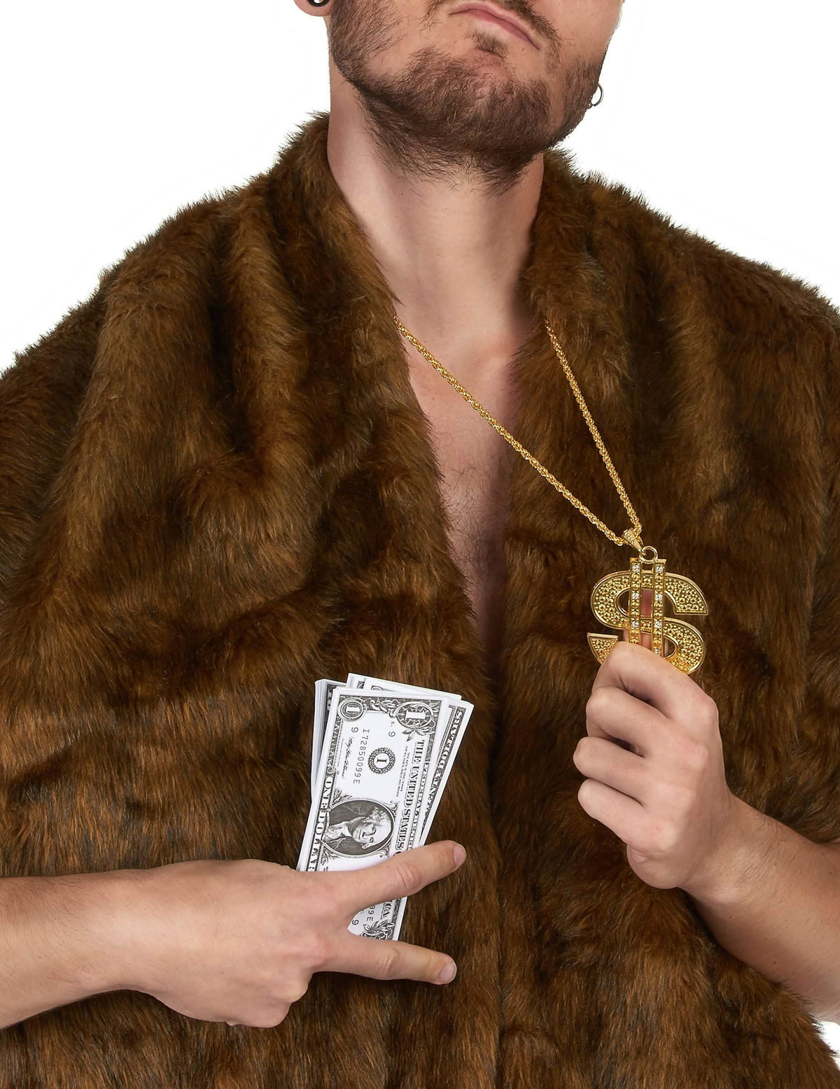Detalle del colgante del collar Dollar para adulto
