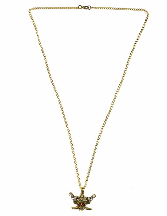 Collar dorado pirata adulto