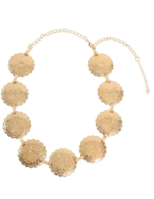 Vue d'ensemble du collier médaillons romain