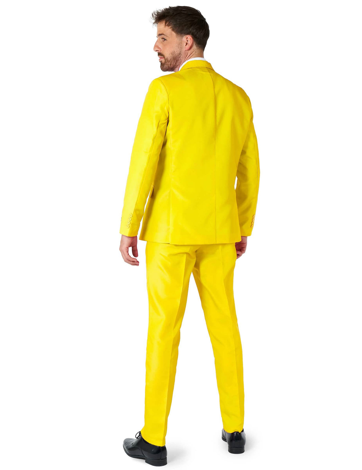 Vista trasera del disfraz Mr. Solid para hombre amarillo