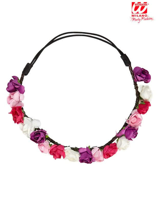 Vue d'ensemble de la Couronne fleurs pastels pour femme