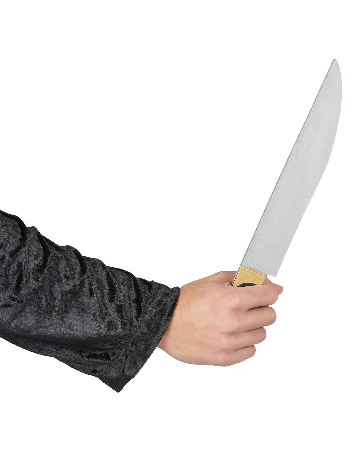Detalle del agarre del cuchillo de espuma para adulto
