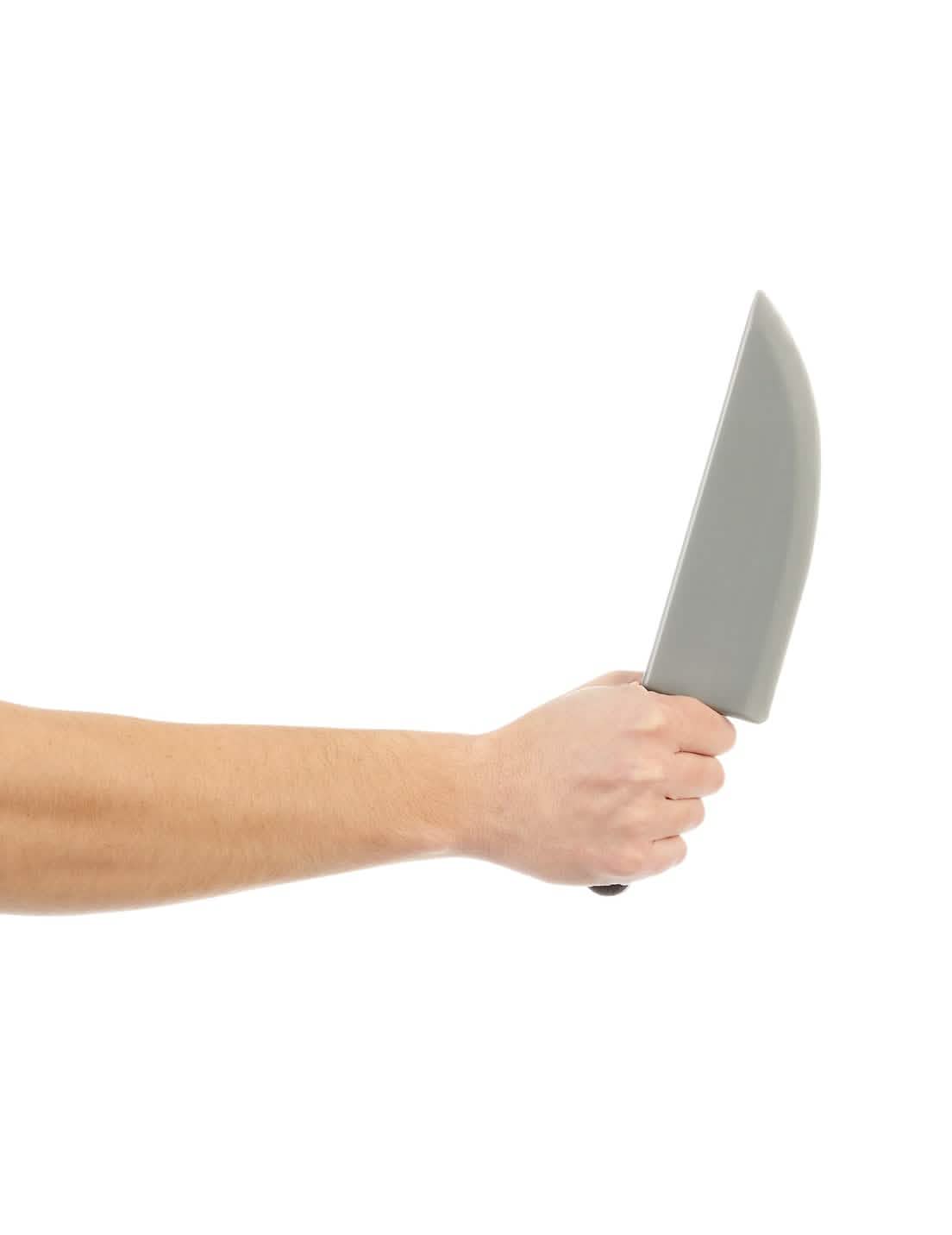 Cuchillo sostenido en la mano del cuchillo de cocina de plástico halloween