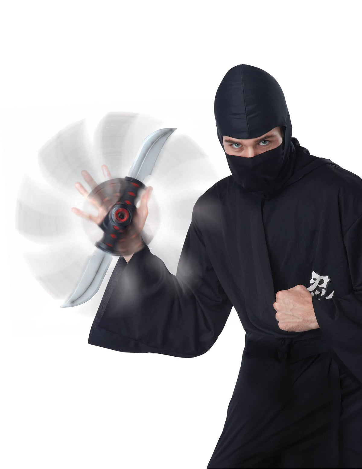 Efecto de rotación en movimiento del cuchillo de doble hoja Ninja