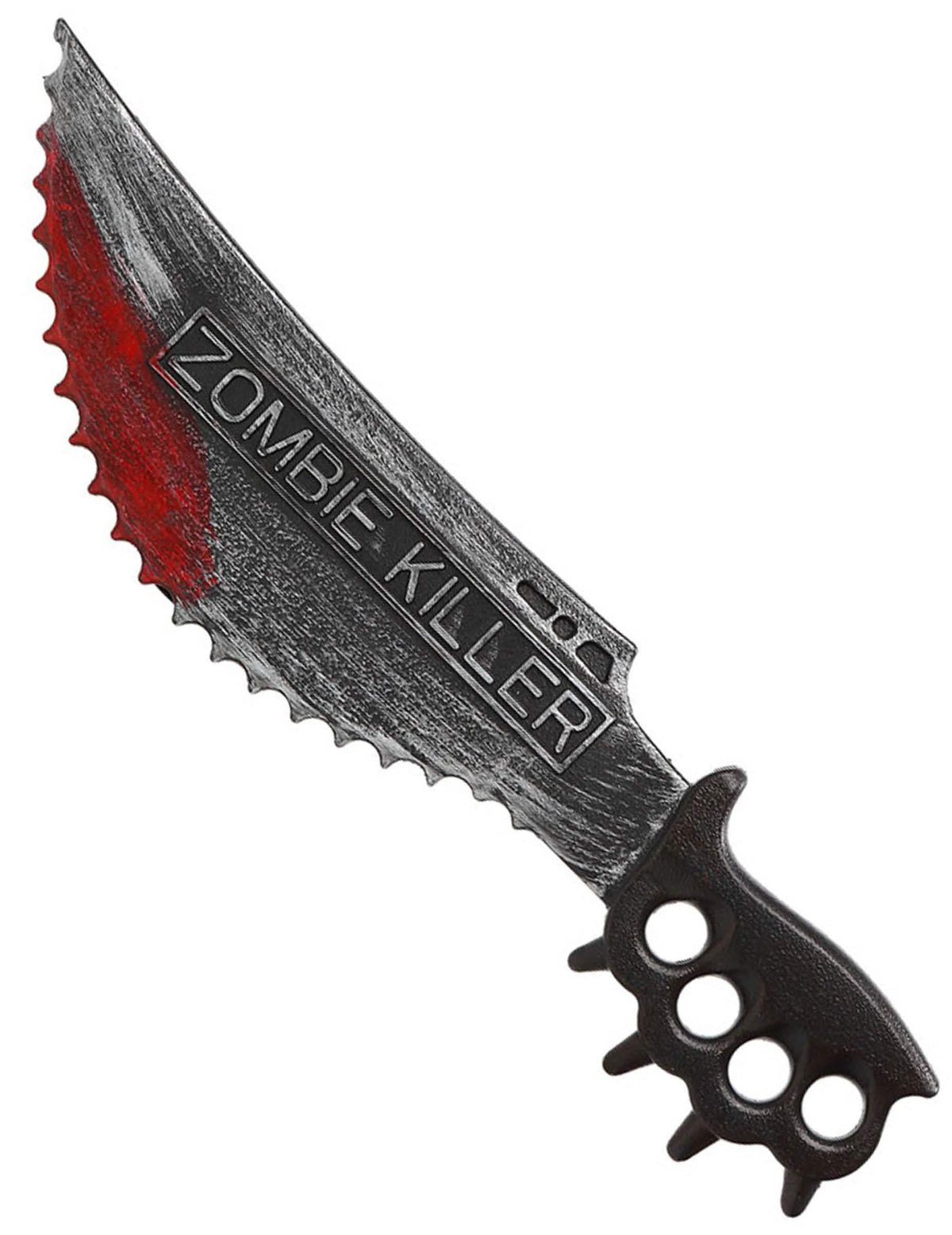 Cuchillo zombie killer para adulto gris y ensangrentado