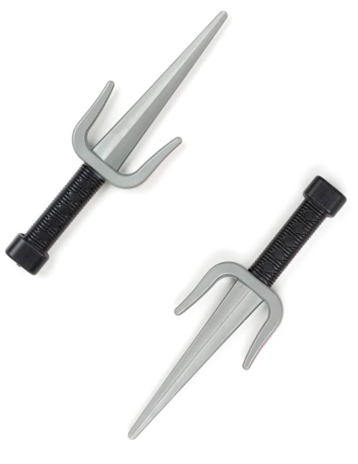 Cuchillos de ninja de plástico para disfraz gris y negro
