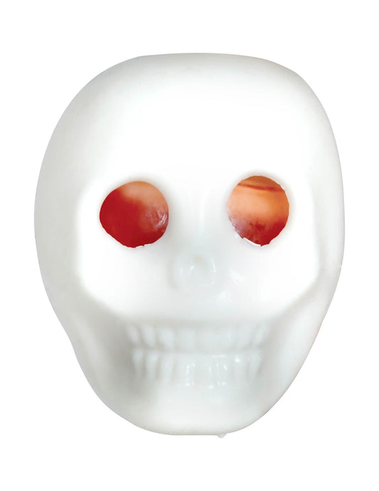 Calavera sangrienta antiestrés con gusanos