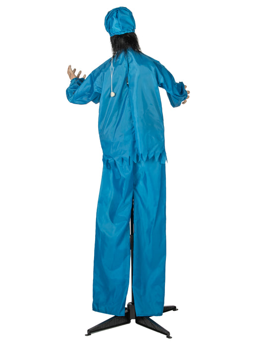 Decoración animada médico loco terrorífico con movimientos 170 cm