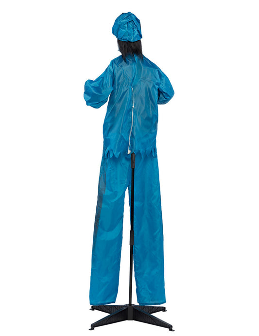 Decoración animada médico loco terrorífico con movimientos 170 cm