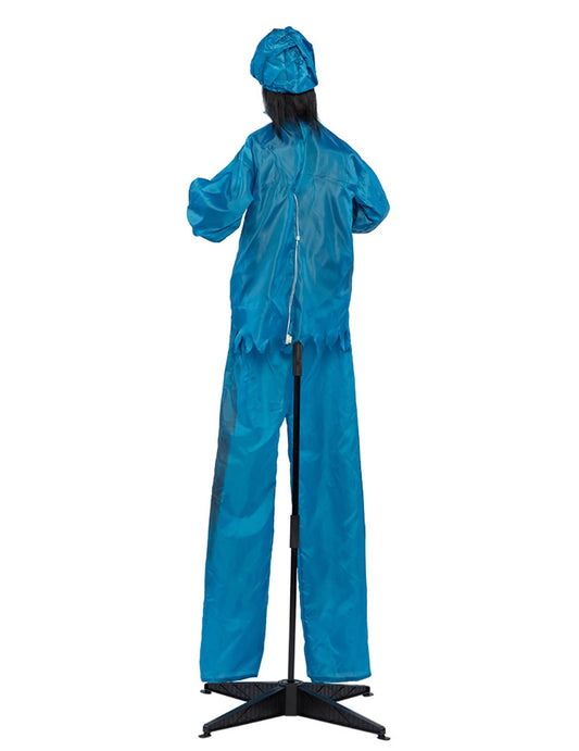 Decoración animada médico loco terrorífico con movimientos 170 cm