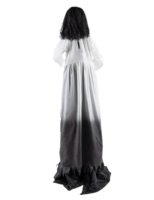 Decoración animada viuda fantasmal extensible con movimiento 190 a 225 cm