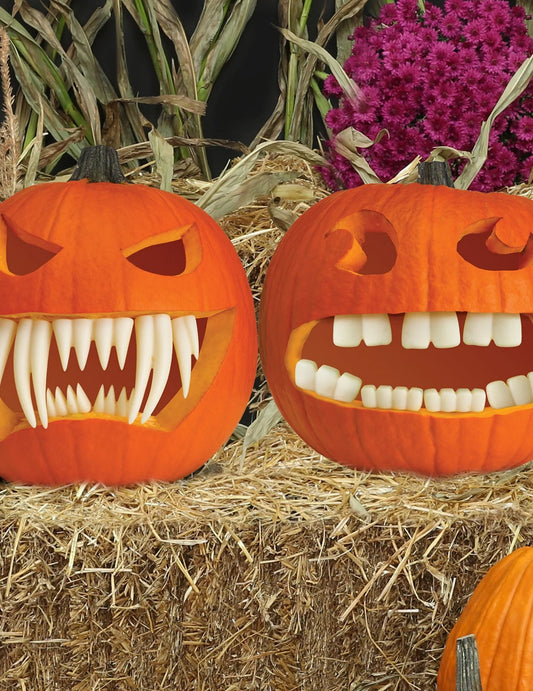Decoración de calabaza que brilla en la oscuridad
