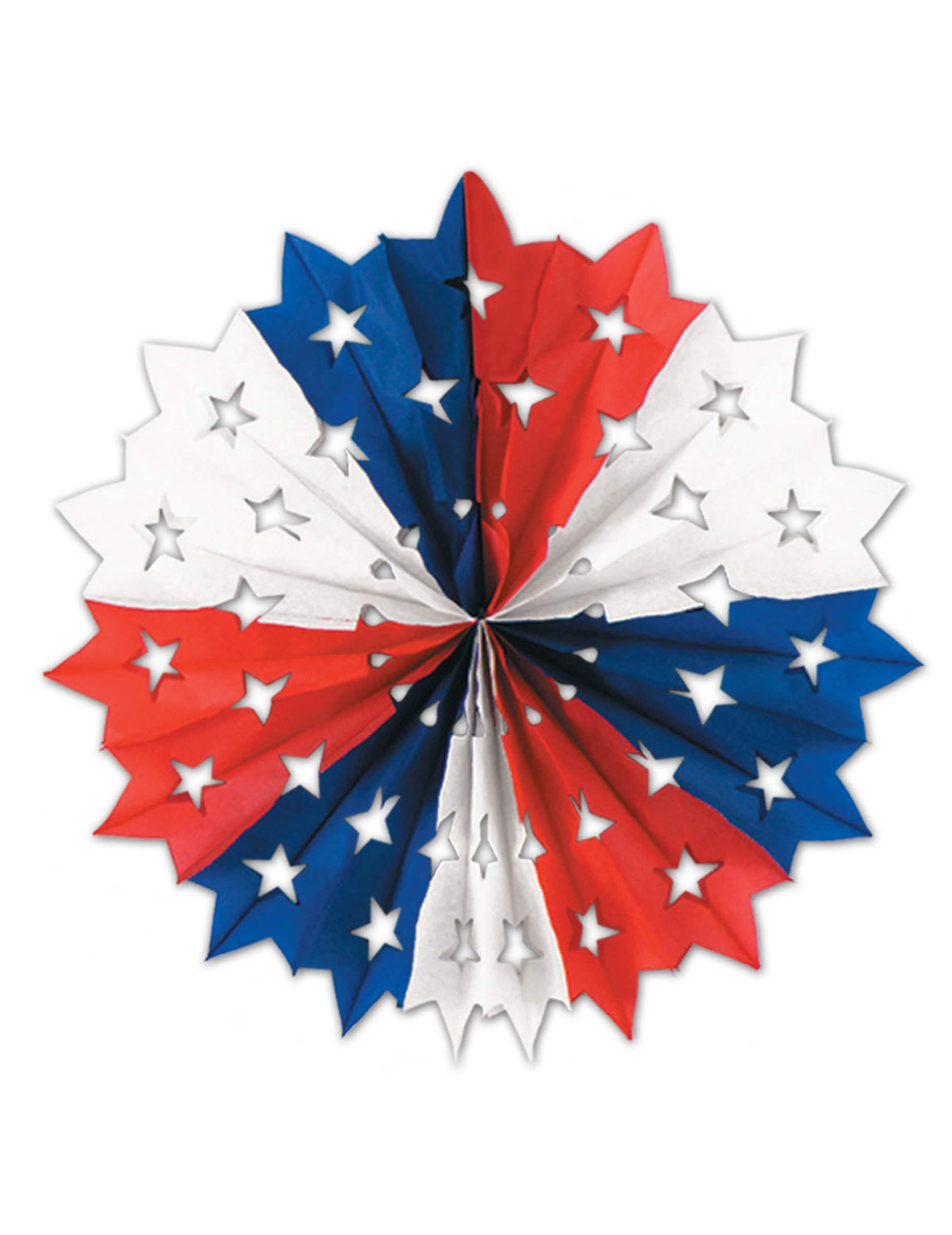 Decoración de papel estrella usa azul blanco rojo