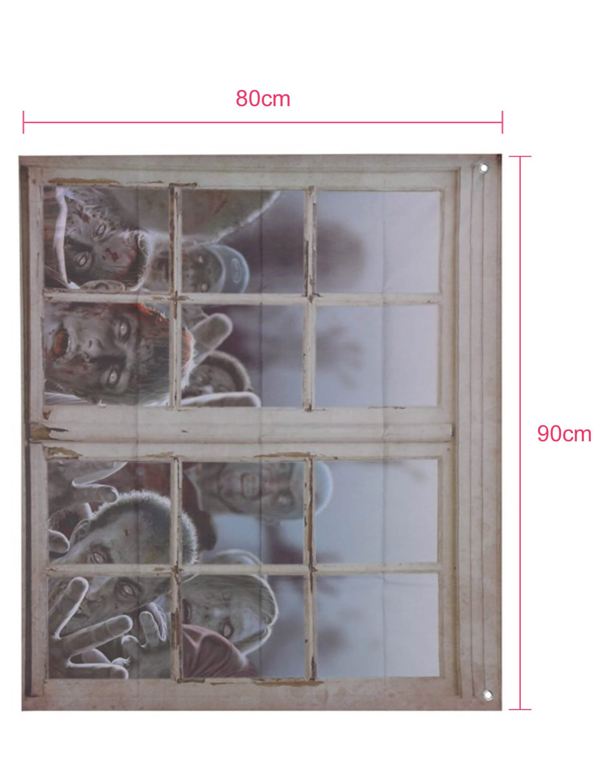Dimensiones de la decoración para ventana zombies para halloween