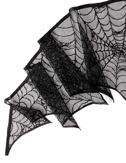 Decoración de telaraña de encaje negro 43 cm x 2,50 m