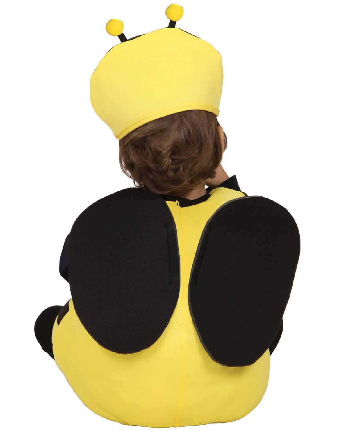 Vista trasera del disfraz de abeja para bebé