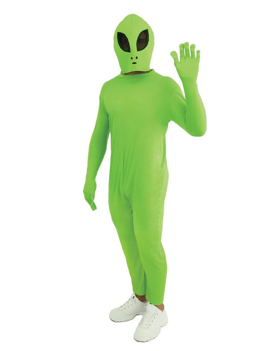 Vue de face du déguisement d'alien