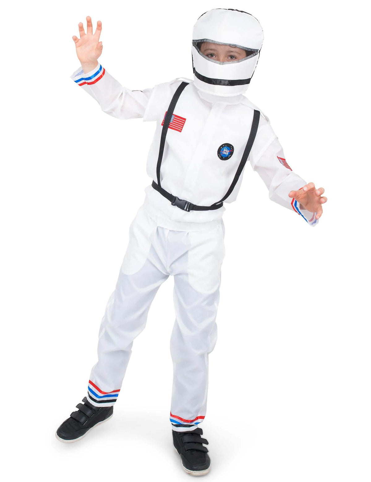 Disfraz de espacio en el espacio para niño blanco con casco