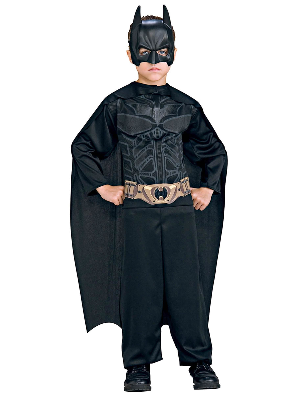 Disfraz de Batman Dark Knight para niño negro con capa y máscara