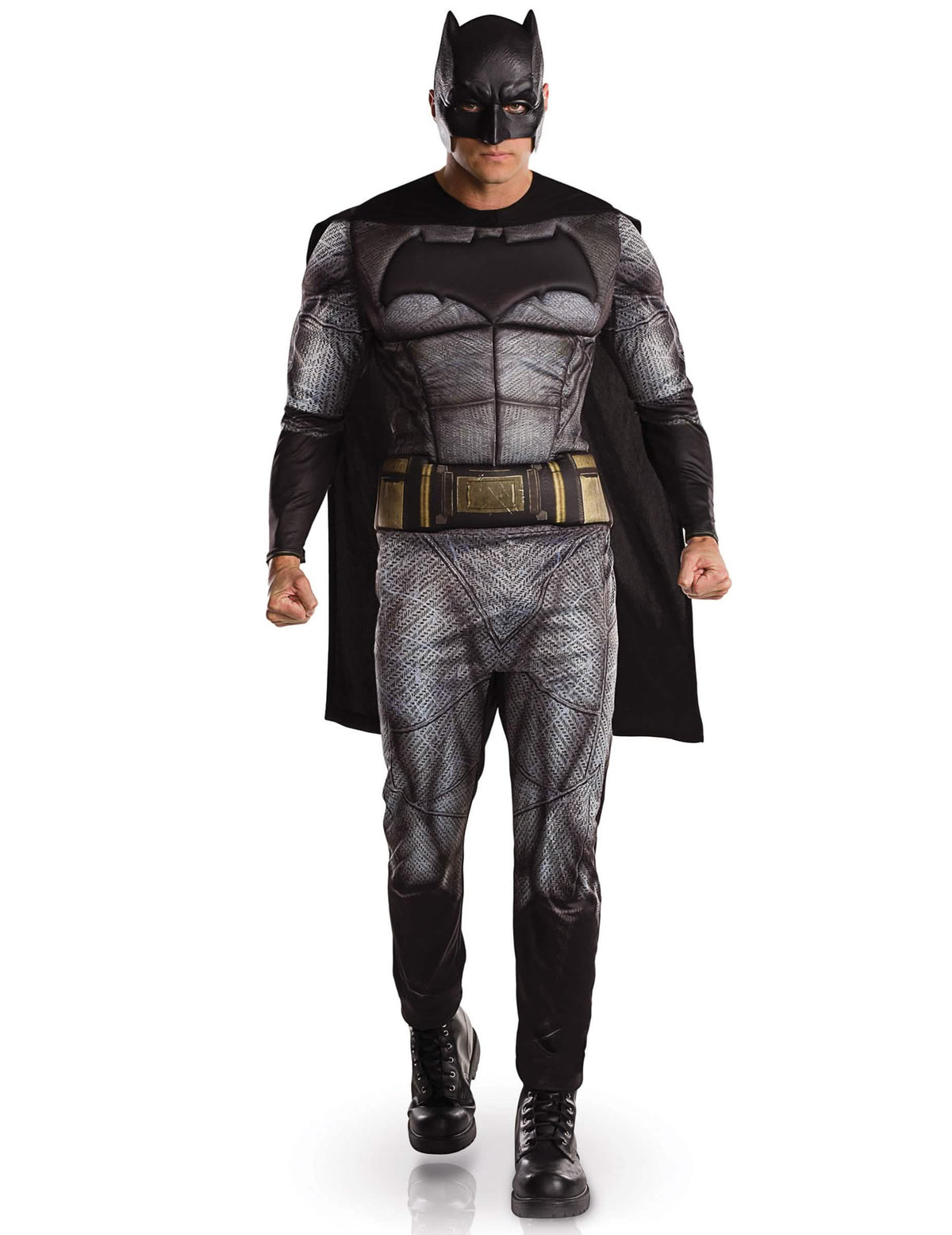 Disfraz de Batman La Liga de la Justicia para adulto gris y negro con capa
