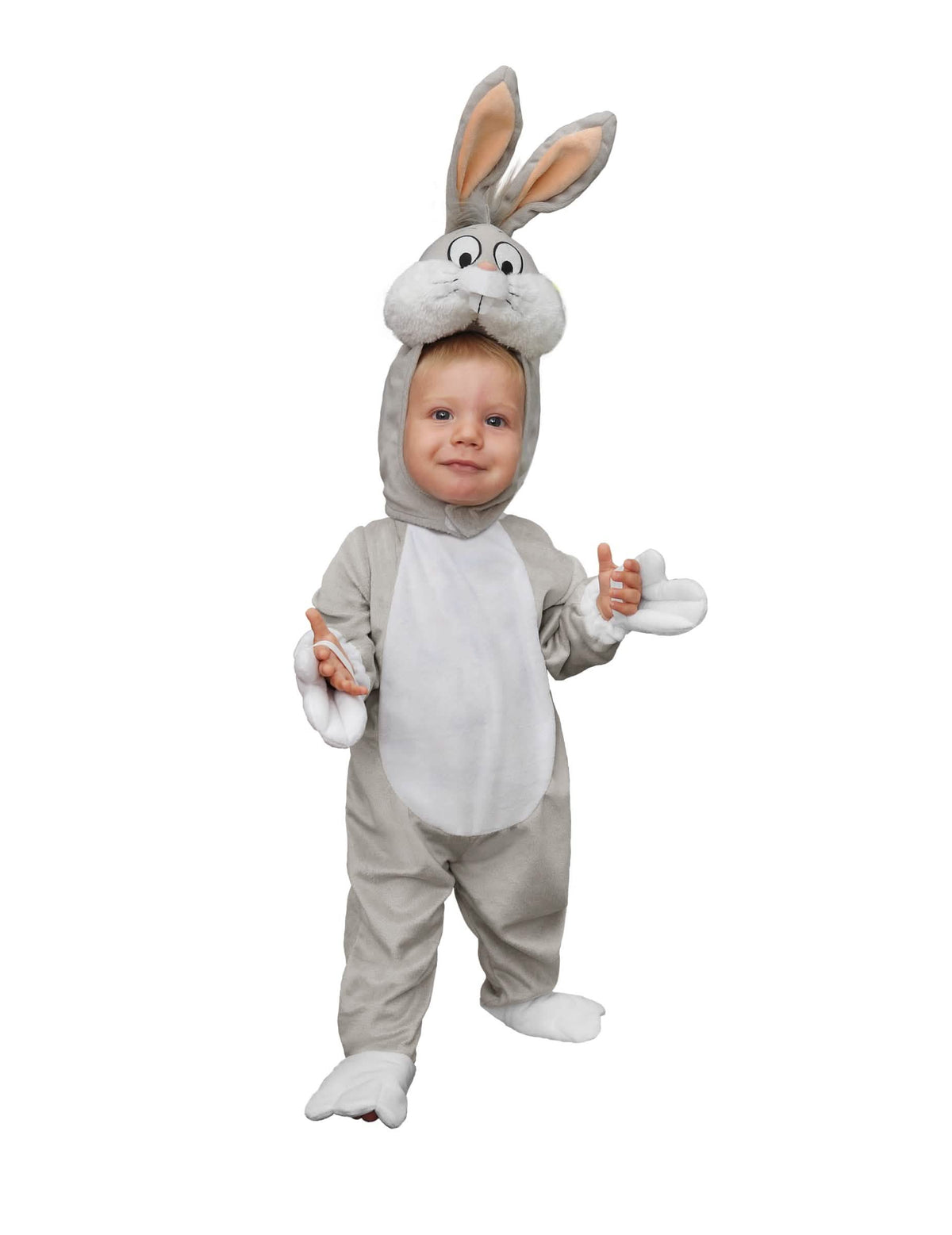 Disfraz de Bugs Bunny™ para bebé gris y blanco